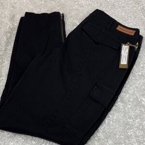 Tribal denim black pants new